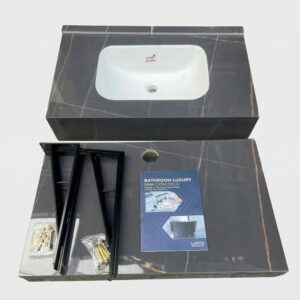 BÀN ĐÁ LAVABO 2 TẦNG BÓNG VÂN ĐÁ ĐEN LTBD
  8050-2