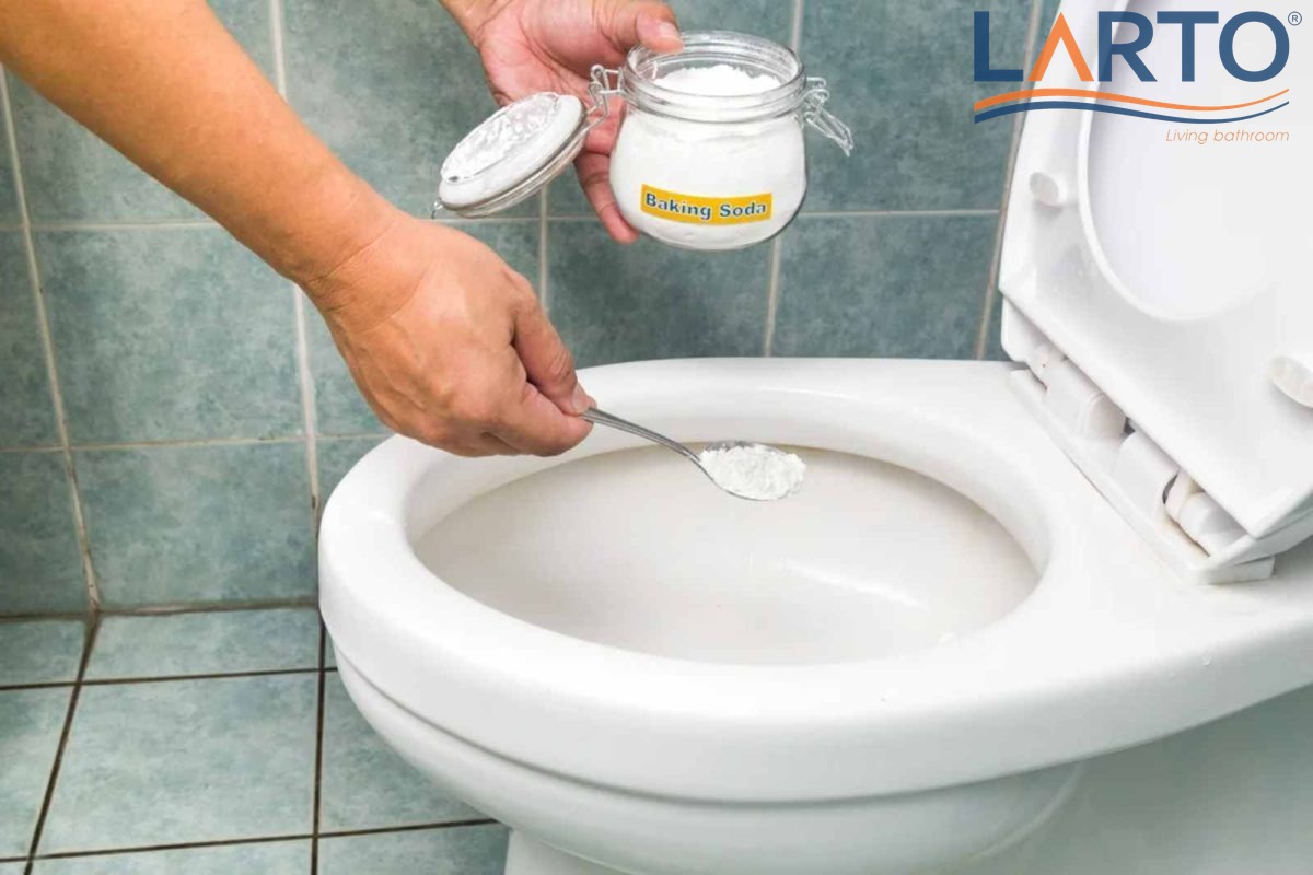 Cách xử lý bồn cầu bị tắc bằng baking soda và giấm